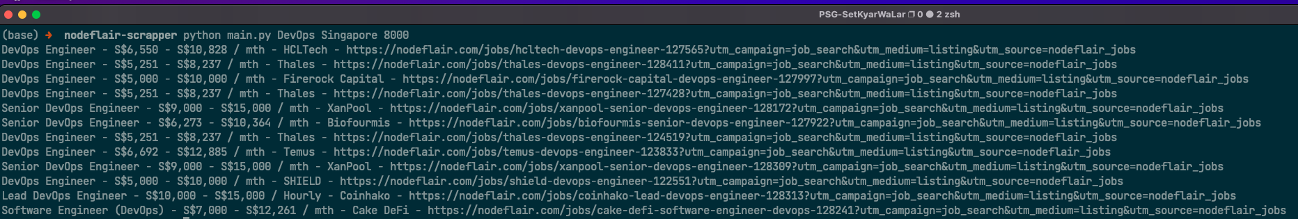 Scrapping Jobs From Nodeflair And Notifying To Telegram Set Kyar